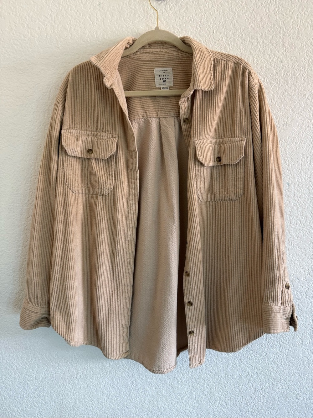 Billabong Tan Corduroy Shacket